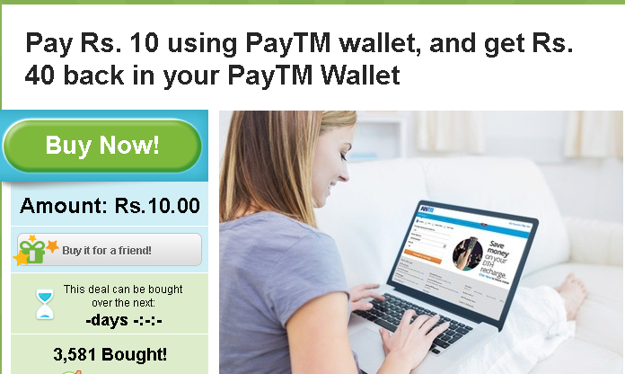 Pay 10 And Get 40 Rs In Paytm Wallet Groupon Offer