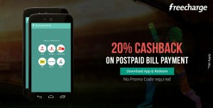 Freecharge Offer: 20% Cashback for Postpaid + DTH Recharge