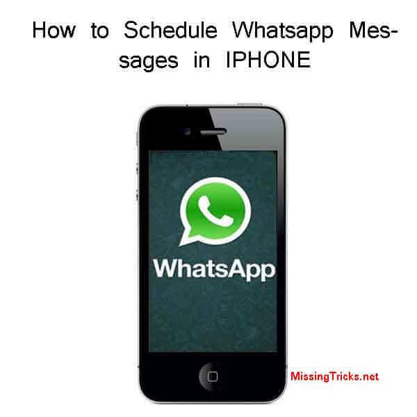 schedule whatsapp messages iphone
