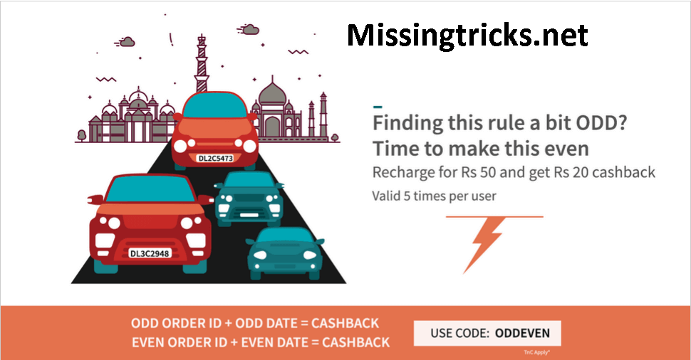 freecharge odd even offer
