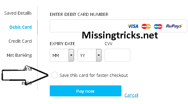 remove saved card from paytm
